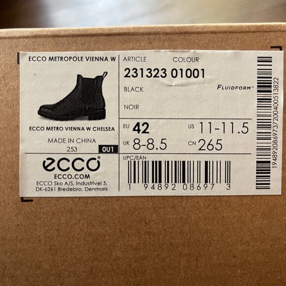 Ecco Metropole Vienna Chelsea Boots Black - Picture 3 of 11
